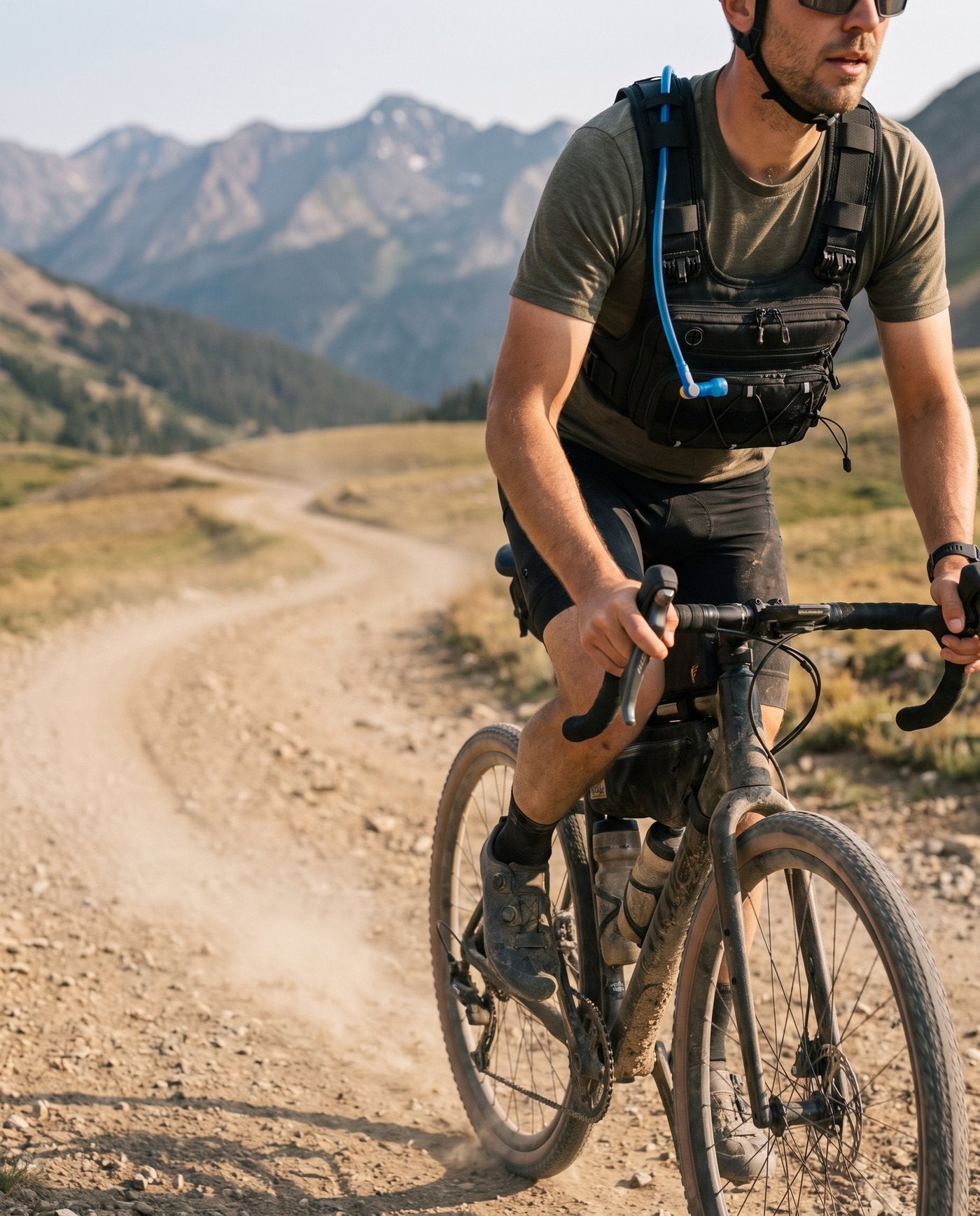 Gravel rider with the Nomad